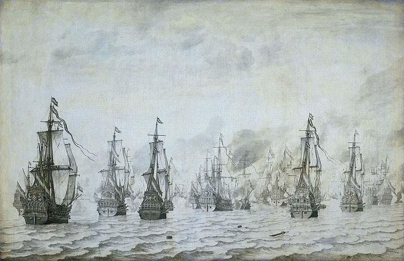  The naval battle against the Spaniards near Dunkerque, 18 february 1639